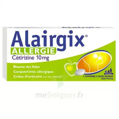 Alairgix Allergie Cetirizine 10 Mg Comprimés à Sucer Séc Plq/7 à COLLONGES-SOUS-SALEVE